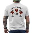 Turkey Squad Ot Pt Slp Occupational Therapy Thanksgiving Men's T-shirt Back Print