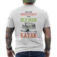 Never Underestimate An Old Man With A Kayak Father's Day Men's T-shirt Back Print