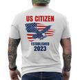 Us Citizen - Established 2023 - Proud New American Citizen Mens Back Print T-shirt
