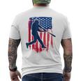Usa American Flag Baseball 4Th Of July Baseball Funny Gifts Mens Back Print T-shirt