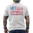 Vietnam Veteran Vintage Us Flag Vietnam Vets Gift Mens Back Print T-shirt