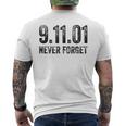 Vintage Never Forget Patriotic 911 American Retro Men's Back Print T-shirt