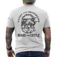 Vintage Trust Your Neighbors But Brand Your Cattle Farmer Mens Back Print T-shirt