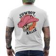 Western Cowgirl Cowboy Killer Skull Cowgirl Rodeo Girl Rodeo Funny Gifts Mens Back Print T-shirt