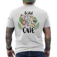 Wilde One Of The Wild One Zoo Birthday Safari Jungle Animal Mens Back Print T-shirt