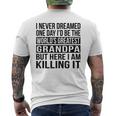 Worlds Greatest Grandpa Grandfather Men's Back Print T-shirt