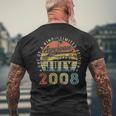 15 Year Old Awesome Since July 2008 15Th Birthday Mens Back Print T-shirt Gifts for Old Men