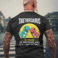 15Th 15-Year Wedding Anniversary T-Rex Couple Men's T-shirt Back Print Gifts for Old Men