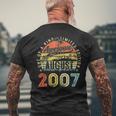 16 Year Old Awesome Since August 2007 16Th Birthday Mens Back Print T-shirt Gifts for Old Men