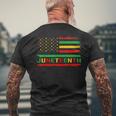 1865 Junenth Black History American Flag African Freedom Mens Back Print T-shirt Gifts for Old Men