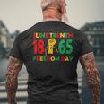 1865 Junenth Celebrate African American Freedom Day Freedom Funny Gifts Mens Back Print T-shirt Gifts for Old Men