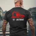 1St Lieutenant Firefighter Fire Company Men's T-shirt Back Print Gifts for Old Men