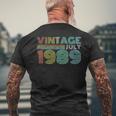 30Th Birthday Gift Vintage July 1989 Thirty Years Old 30Th Birthday Funny Gifts Mens Back Print T-shirt Gifts for Old Men
