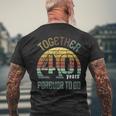 40Th Years Wedding Anniversary Gifts For Couples Matching 40 Mens Back Print T-shirt Gifts for Old Men
