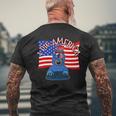 4Th July Mole I Dig America Independence Day Mens Back Print T-shirt Gifts for Old Men