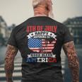 4Th Of July 2023 Independence-Day God Bless American Usa Mens Back Print T-shirt Gifts for Old Men
