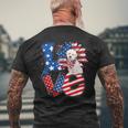 4Th Of July Decor Patriotic Love Maltipoo Dog Usa Flag Mens Back Print T-shirt Gifts for Old Men