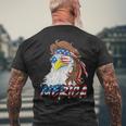 4Th Of July Eagle Mullet Merica Men 4Th Of July American Mullet Funny Gifts Mens Back Print T-shirt Gifts for Old Men