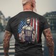 4Th Of July Patriotic Funny Abraham Lincoln Graphic July 4Th Mens Back Print T-shirt Gifts for Old Men