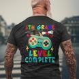 5Th Grade Level Complete Cute Game Controller Gamer Graduate Mens Back Print T-shirt Gifts for Old Men