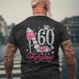 60Th Birthday 60 & Fabulous Pink 60 Years Old Diamond Shoes Men's Crewneck Short Sleeve Back Print T-shirt Gifts for Old Men