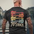 70S Rock Band Guitar Cassette Tape 1970S Vintage 70S Costume Men's T-shirt Back Print Gifts for Old Men