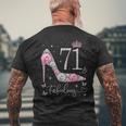 71 & Fabulous 71 Years Old And Fabulous 71St Birthday Men's T-shirt Back Print Gifts for Old Men