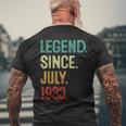 90 Years Old Legend Since July 1933 90Th Birthday 90Th Birthday Funny Gifts Mens Back Print T-shirt Gifts for Old Men
