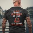 A Day Without Boxing Boxer Boxing Gloves Kickboxer Boxing Mens Back Print T-shirt Gifts for Old Men