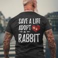Adopt A Rabbit Funny Rescue Bunny Mo Mens Back Print T-shirt Gifts for Old Men