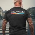 Agawam Ma Massachusetts Retro Men's T-shirt Back Print Gifts for Old Men