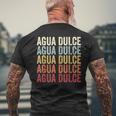 Agua-Dulce Texas Agua-Dulce Tx Retro Vintage Text Men's T-shirt Back Print Gifts for Old Men