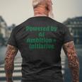 Ai Ambition Initiative Mens Back Print T-shirt Gifts for Old Men
