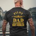 Airplane Flying Pilot Aircraft Aviation Father Dad Cool Funny Gifts For Dad Mens Back Print T-shirt Gifts for Old Men