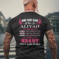 Aliyah Name Gift And God Said Let There Be Aliyah Mens Back Print T-shirt Gifts for Old Men