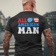All American Man American Flag 4Th Of July Patriotic Mens Back Print T-shirt Gifts for Old Men