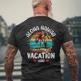 Aloha Hawaii Hawaiian Vacation 2023 Matching Family Group Mens Back Print T-shirt Gifts for Old Men