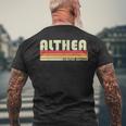 Althea Gift Name Personalized Retro Vintage 80S 90S Birthday 90S Vintage Designs Funny Gifts Mens Back Print T-shirt Gifts for Old Men