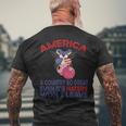 America A Country So Great Even Its Haters Wont Leave Farm Farm Funny Gifts Mens Back Print T-shirt Gifts for Old Men