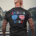 American Dude Sunglasses 4Th Of July Patriotic Boy Men Kids Mens Back Print T-shirt Gifts for Old Men