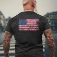 American Flag Retro Usa Patriotic 4Th Of July Men Women Mens Back Print T-shirt Gifts for Old Men