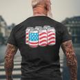 American Funny 4Th Of July Beer Patriotic Usa Flag Pride Mens Back Print T-shirt Gifts for Old Men