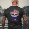 American Grown With Haitian Roots Usa Flag Mens Back Print T-shirt Gifts for Old Men