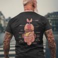 Anatomy Human Torso Cute Heart Lungs Organs Medical Graphic Men's T-shirt Back Print Gifts for Old Men