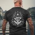 Anchor Captain - Sailing Boating Lover Gift Mens Back Print T-shirt Gifts for Old Men