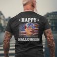 Anti Joe Biden Funny Happy Halloween Happy 4Th Of July 2023 Mens Back Print T-shirt Gifts for Old Men