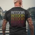 Antonia Retro Wordmark Pattern Vintage Style Men's T-shirt Back Print Gifts for Old Men