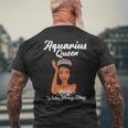 Aquarius Queen Wake Pray SlayMen's T-shirt Back Print Gifts for Old Men