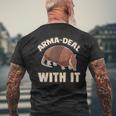 Arma-Deal With It Fun Pun Armadillo Armadillo Lovers Men's T-shirt Back Print Gifts for Old Men