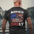 Armed And Dadly 2023 Deadly Father For Fathers Day Men's Back Print T-shirt Gifts for Old Men